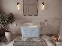 Houston Floating 36 in. W x 22 in. D Left Offset Sink Bathroom Vanity - photo 9