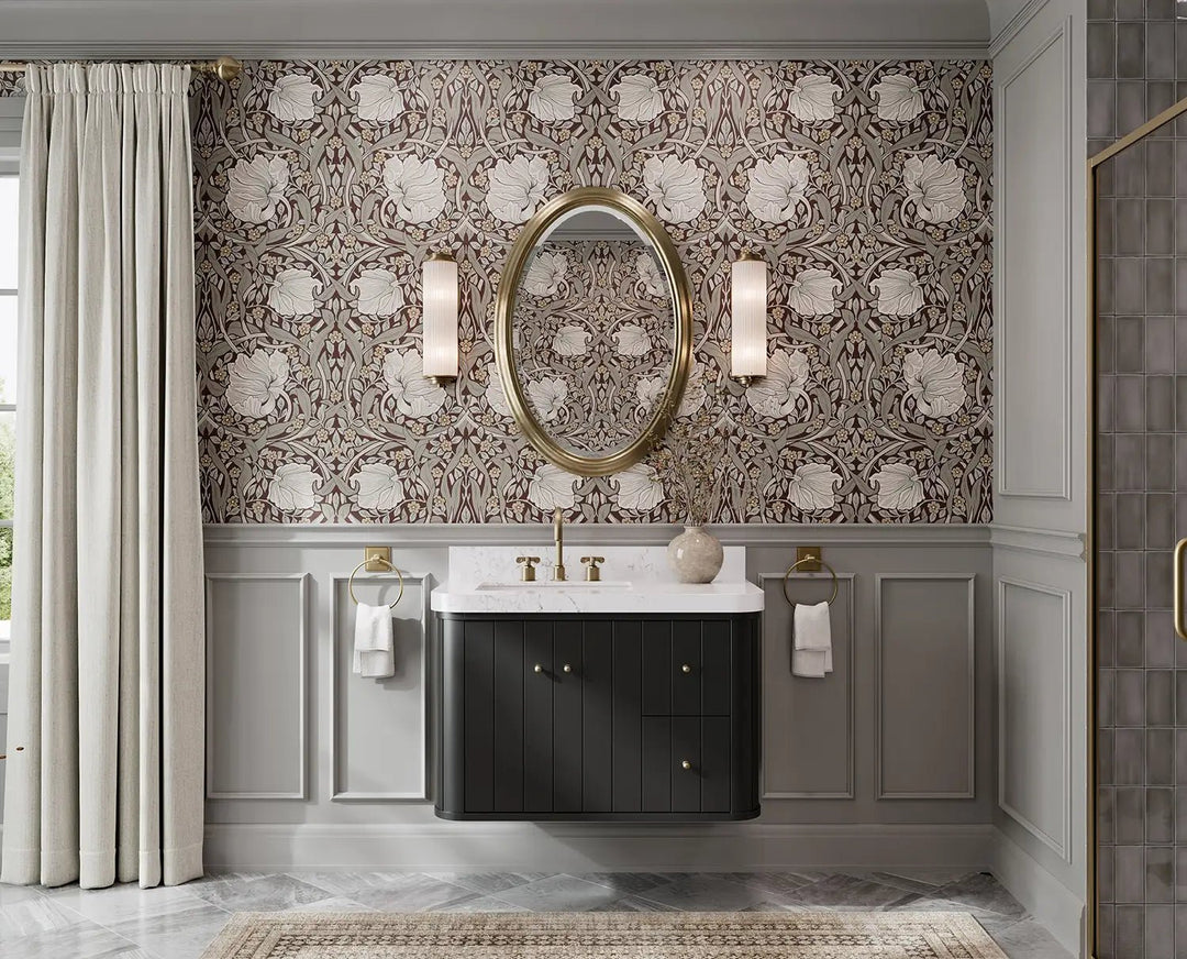 Houston Floating 36 in. W x 22 in. D Left Offset Sink Bathroom Vanity - Willow Bath and Vanity