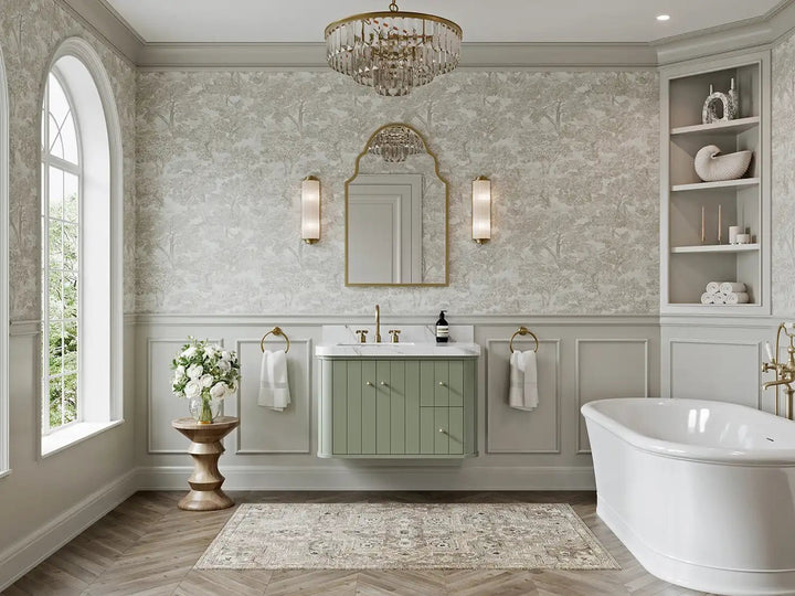Houston Floating 36 in. W x 22 in. D Left Offset Sink Bathroom Vanity - photo 5