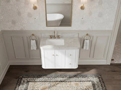 Houston Floating 36 in. W x 22 in. D Left Offset Sink Bathroom Vanity - photo 14
