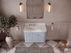 Houston Floating 36 in. W x 22 in. D Left Offset Sink Bathroom Vanity - photo 4