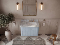 Houston Floating 36 in. W x 22 in. D Right Offset Sink Bathroom Vanity - photo 7