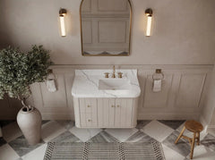 Houston Floating 36 in. W x 22 in. D Right Offset Sink Bathroom Vanity - photo 9