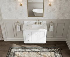 Houston Floating 36 in. W x 22 in. D Right Offset Sink Bathroom Vanity - photo 6