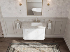 Houston Floating 36 in. W x 22 in. D Right Offset Sink Bathroom Vanity - photo 16
