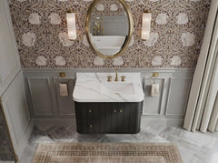 Houston Floating 36 in. W x 22 in. D Right Offset Sink Bathroom Vanity - photo 9