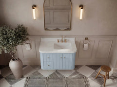 Houston Floating 36 in. W x 22 in. D Right Offset Sink Bathroom Vanity - photo 8