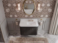 Houston Floating 36 in. W x 22 in. D Right Offset Sink Bathroom Vanity - photo 13
