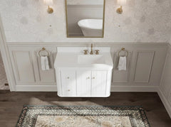 Houston Floating 36 in. W x 22 in. D Right Offset Sink Bathroom Vanity - photo 18