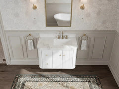 Houston Floating 36 in. W x 22 in. D Right Offset Sink Bathroom Vanity - photo 10