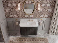 Houston Floating 36 in. W x 22 in. D Right Offset Sink Bathroom Vanity - photo 14