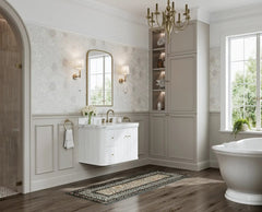 Houston Floating 36 in. W x 22 in. D Right Offset Sink Bathroom Vanity - photo 2