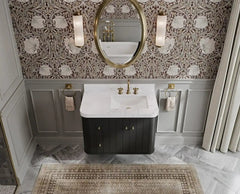 Houston Floating 36 in. W x 22 in. D Right Offset Sink Bathroom Vanity - photo 6