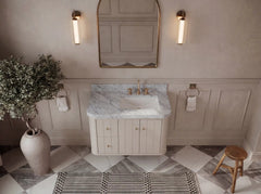 Houston Floating 36 in. W x 22 in. D Right Offset Sink Bathroom Vanity - photo 12