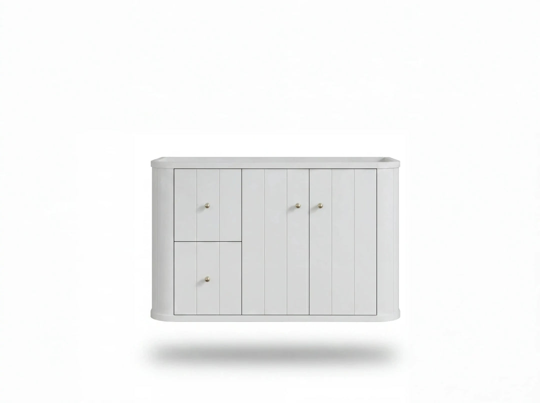 Houston Floating 36 in. W x 22 in. D Right Offset Sink Bathroom Vanity | 
              
                White
                
                  
             - HOU-FLT-CAB-WH-35R - photo №18