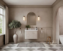 Houston Floating 36 in. W x 22 in. D Right Offset Sink Bathroom Vanity - photo 5