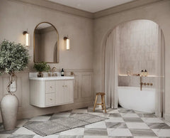 Houston Floating 36 in. W x 22 in. D Right Offset Sink Bathroom Vanity - photo 2