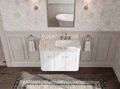 Houston Floating 36 in. W x 22 in. D Right Offset Sink Bathroom Vanity - photo 17