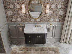 Houston Floating 36 in. W x 22 in. D Right Offset Sink Bathroom Vanity - photo 15