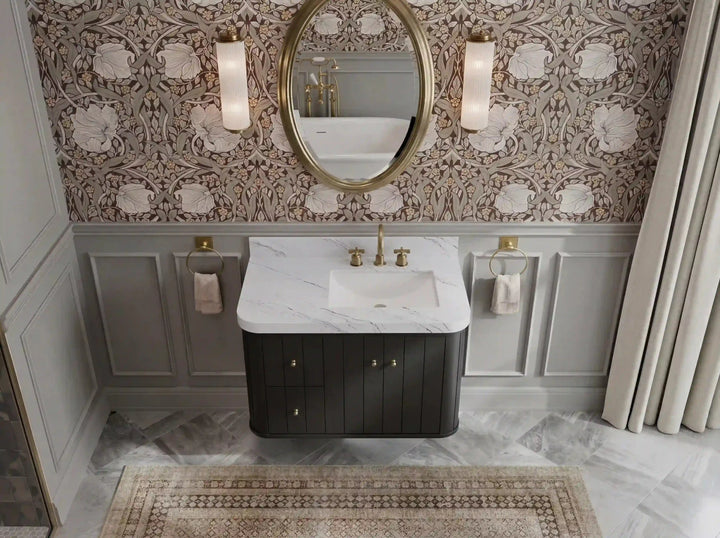 Houston Floating 36 in. W x 22 in. D Right Offset Sink Bathroom Vanity - photo 15