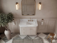 Houston Floating 36 in. W x 22 in. D Right Offset Sink Bathroom Vanity - photo 15