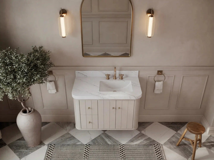 Houston Floating 36 in. W x 22 in. D Right Offset Sink Bathroom Vanity - photo 15