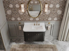 Houston Floating 36 in. W x 22 in. D Right Offset Sink Bathroom Vanity - photo 18