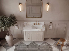 Houston Floating 36 in. W x 22 in. D Right Offset Sink Bathroom Vanity - photo 8