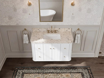 Houston Floating 42 in. W x 22 in. D Single Sink Bathroom Vanity - Willow Bath and Vanity