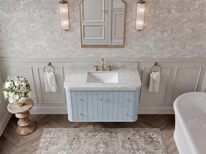 Houston Floating 42 in. W x 22 in. D Single Sink Bathroom Vanity - photo 7