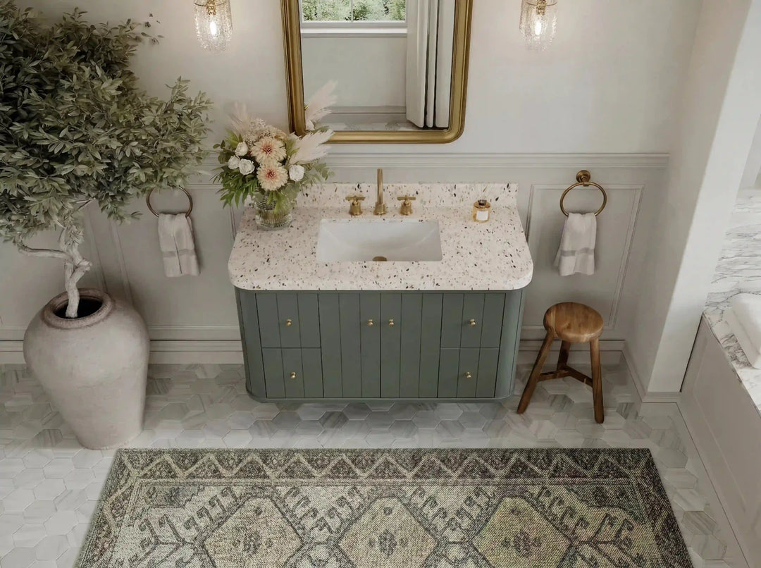 Houston Floating 42 in. W x 22 in. D Single Sink Bathroom Vanity | 
              
                Pewter Green
                
                  
             - HOU-FLT-CAB-PGN-41 - photo №13
