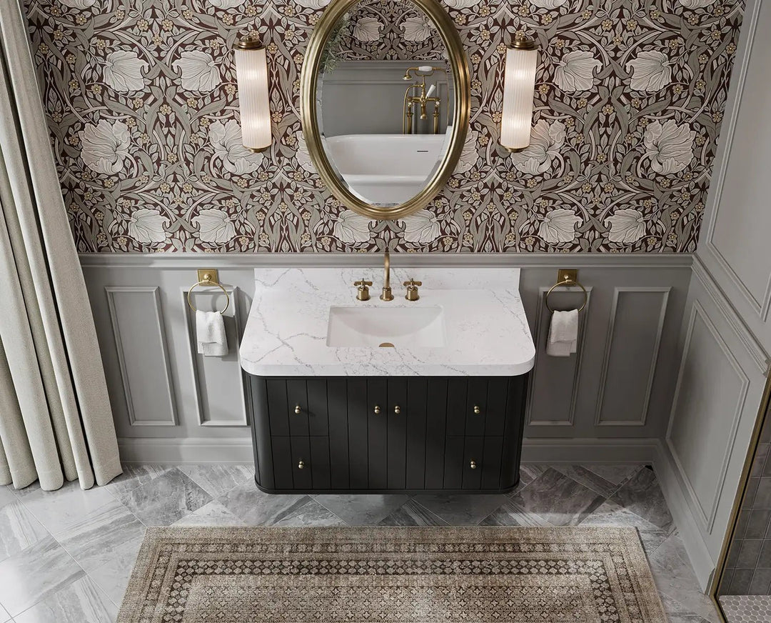 Houston Floating 42 in. W x 22 in. D Single Sink Bathroom Vanity - Willow Bath and Vanity