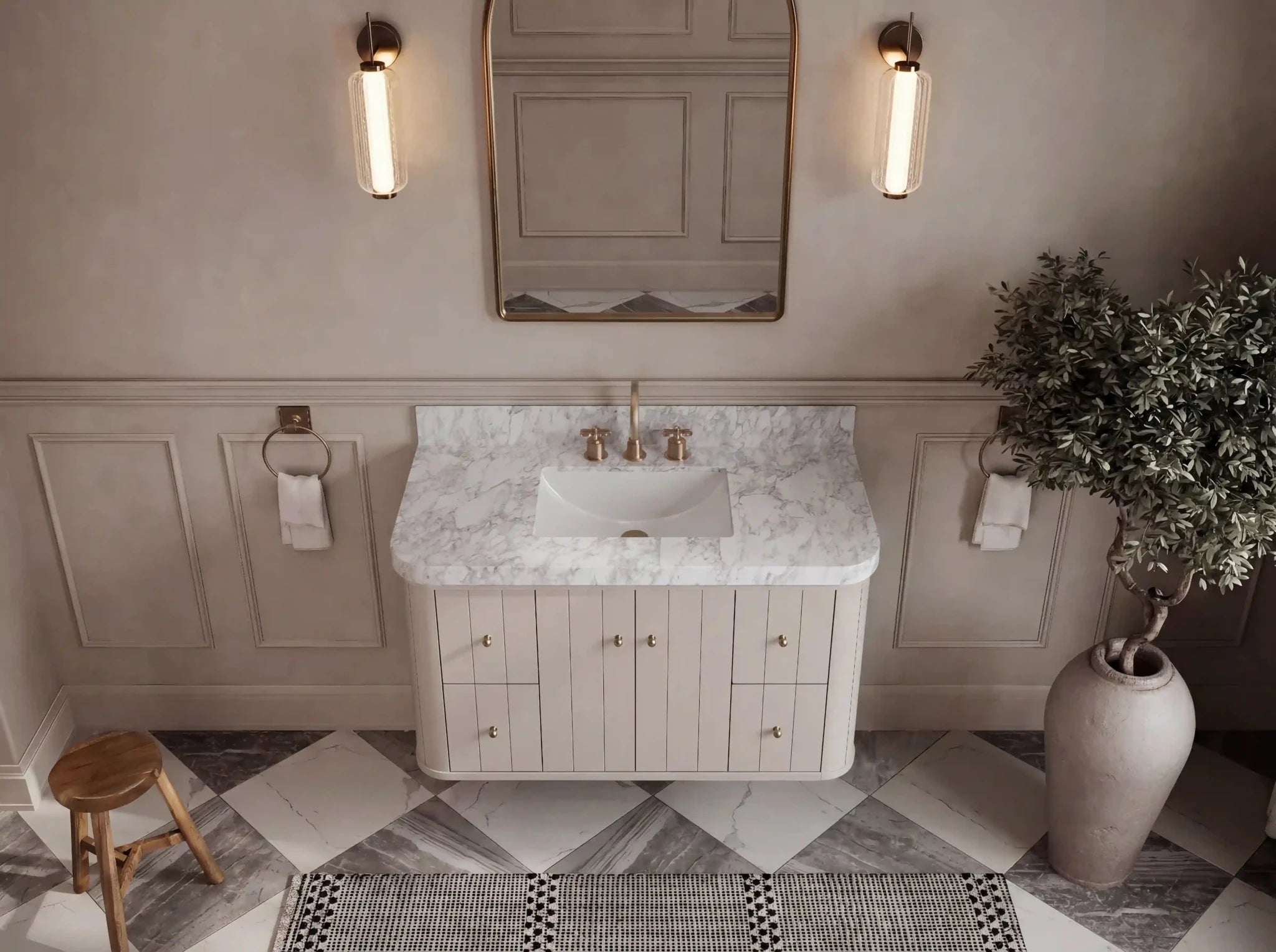 Houston Floating 42 in. W x 22 in. D Single Sink Bathroom Vanity - Willow Bath and Vanity