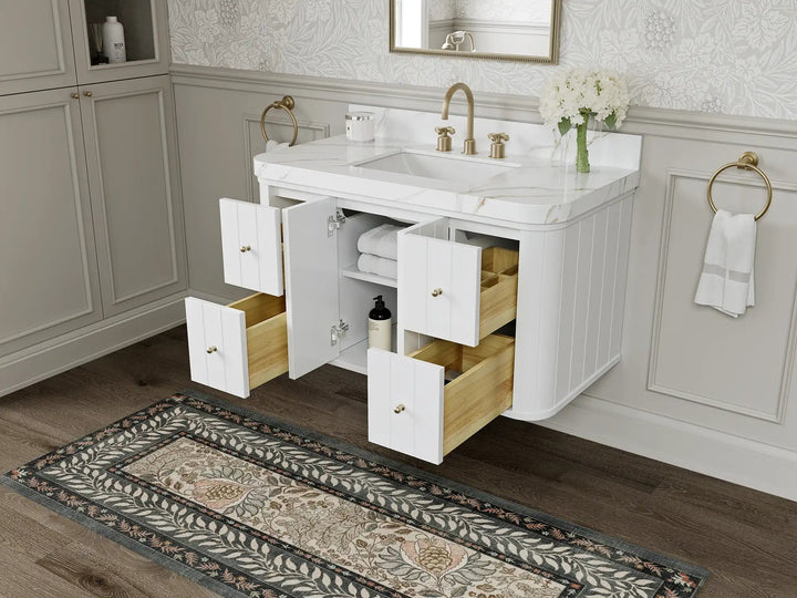 Houston Floating 42 in. W x 22 in. D Single Sink Bathroom Vanity - photo 3