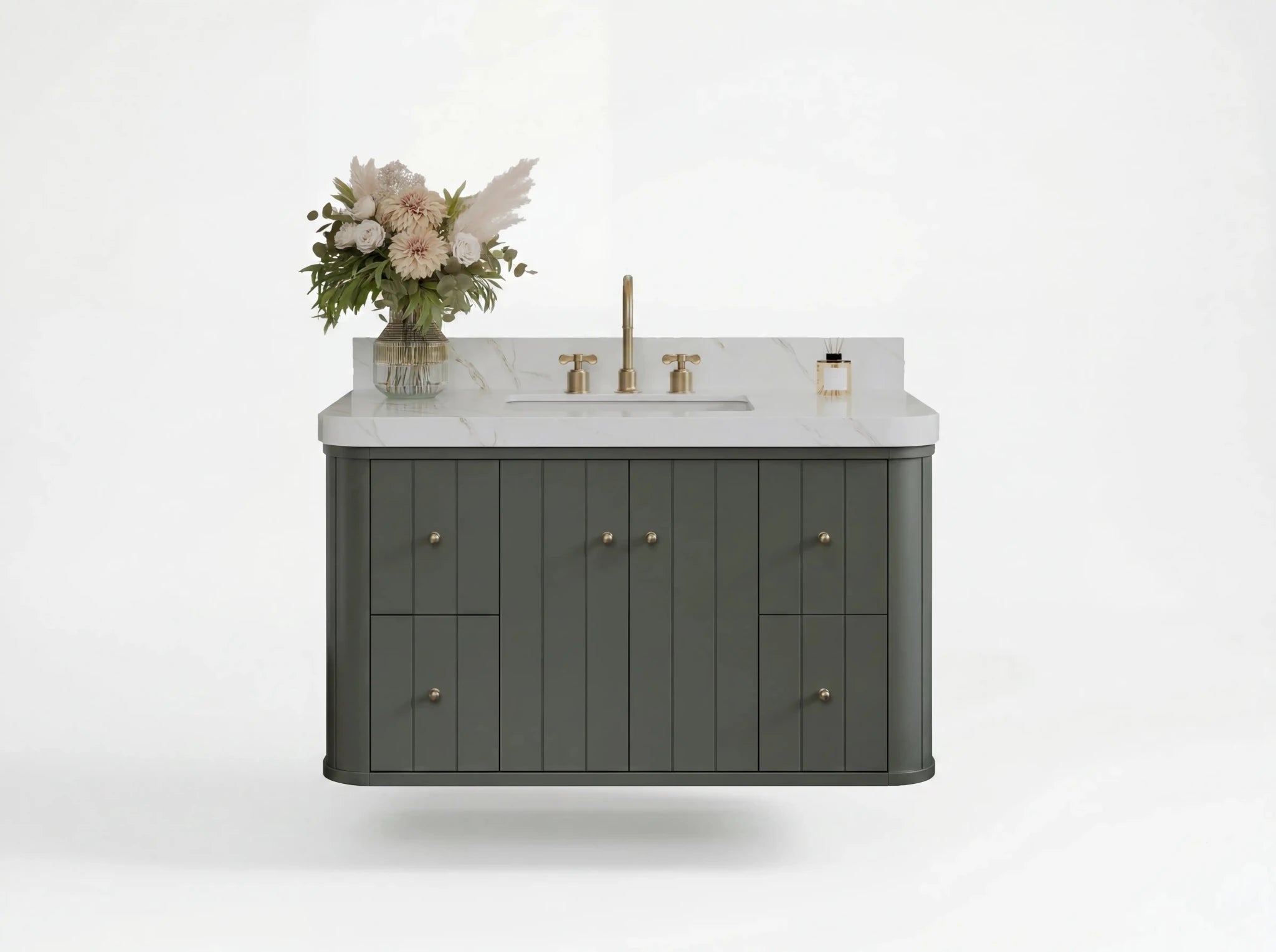Houston Floating 42 in. W x 22 in. D Single Sink Bathroom Vanity - Willow Bath and Vanity