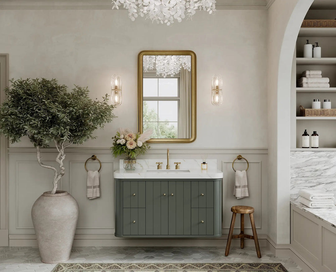 Houston Floating 42 in. W x 22 in. D Single Sink Bathroom Vanity - Willow Bath and Vanity