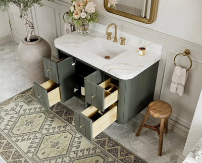 Houston Floating 42 in. W x 22 in. D Single Sink Bathroom Vanity - Willow Bath and Vanity