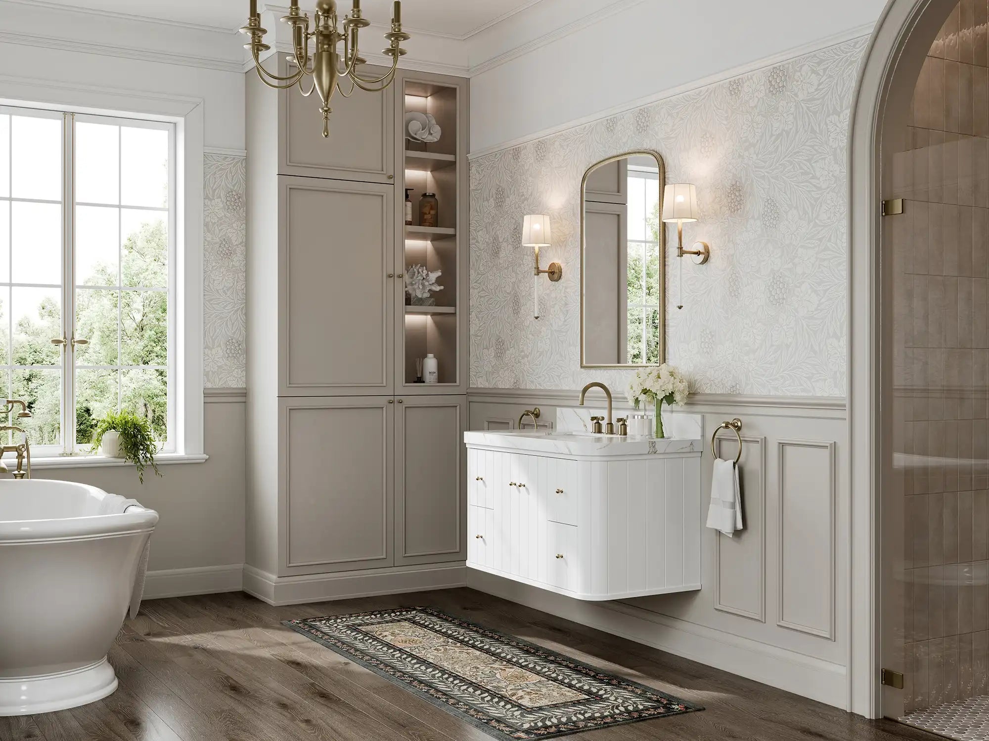 Houston Floating 42 in. W x 22 in. D Single Sink Bathroom Vanity - Willow Bath and Vanity