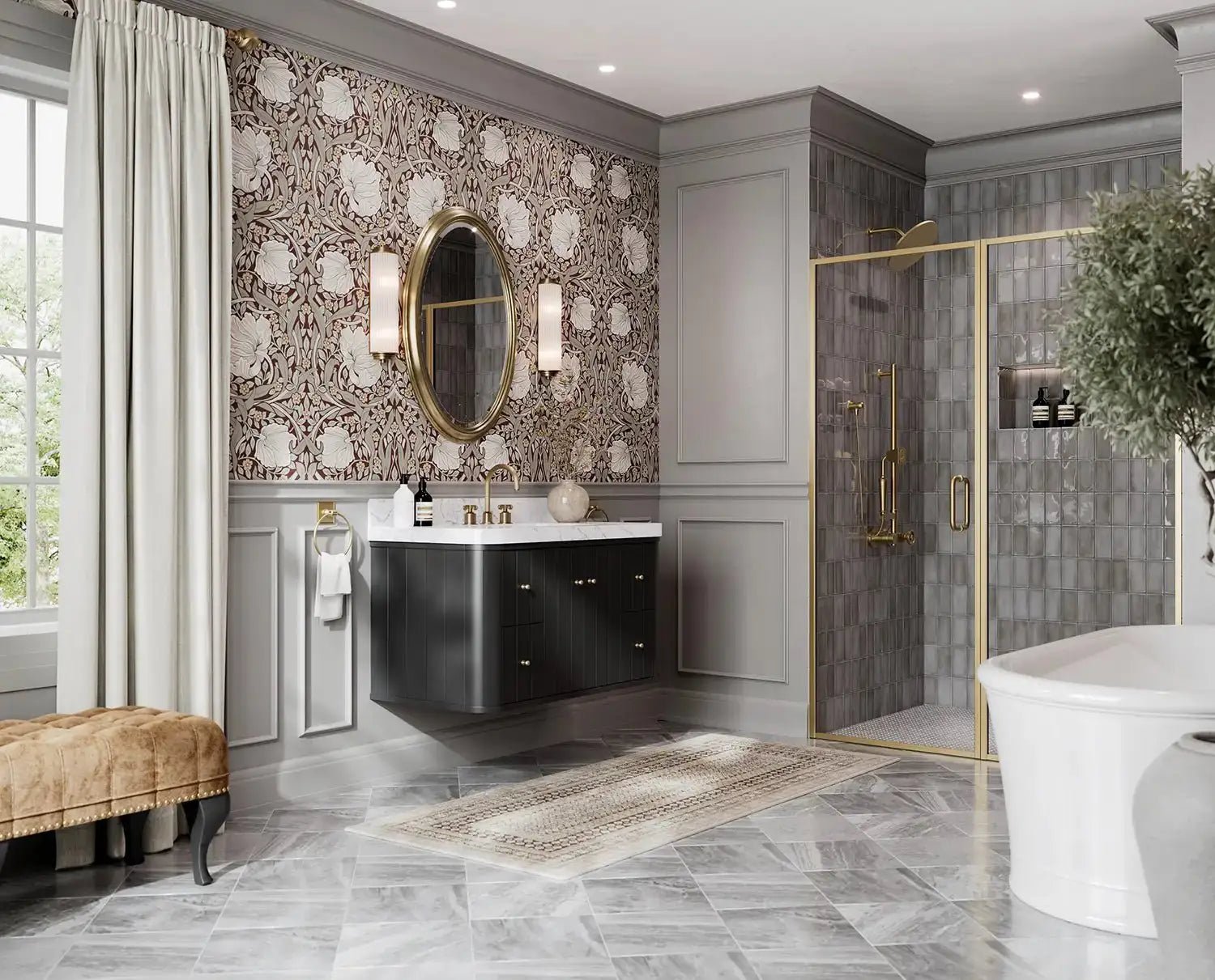Houston Floating 42 in. W x 22 in. D Single Sink Bathroom Vanity - Willow Bath and Vanity