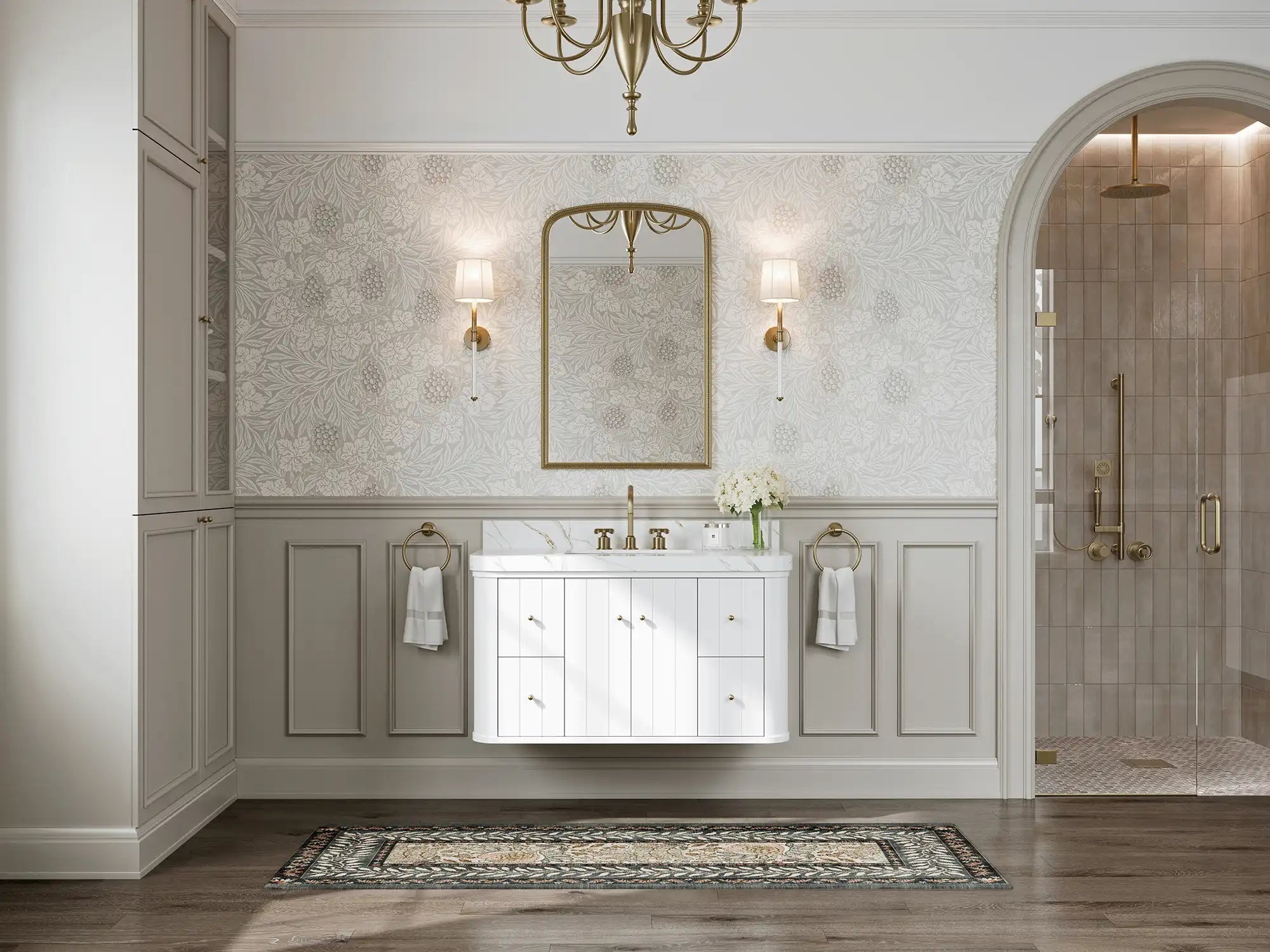 Houston Floating 42 in. W x 22 in. D Single Sink Bathroom Vanity - Willow Bath and Vanity
