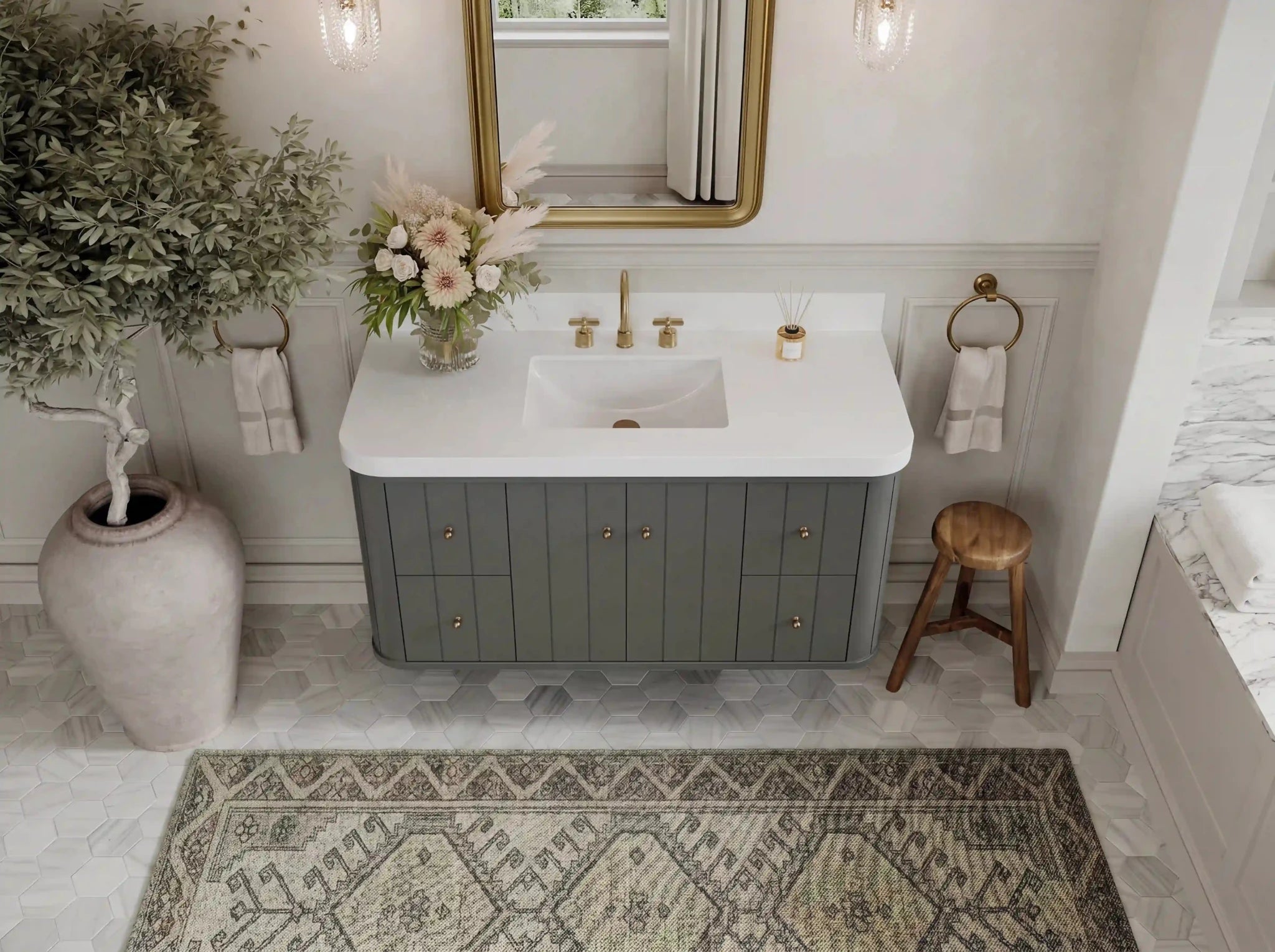 Houston Floating 48 in. W x 22 in. D Single Sink Bathroom Vanity - Willow Bath and Vanity
