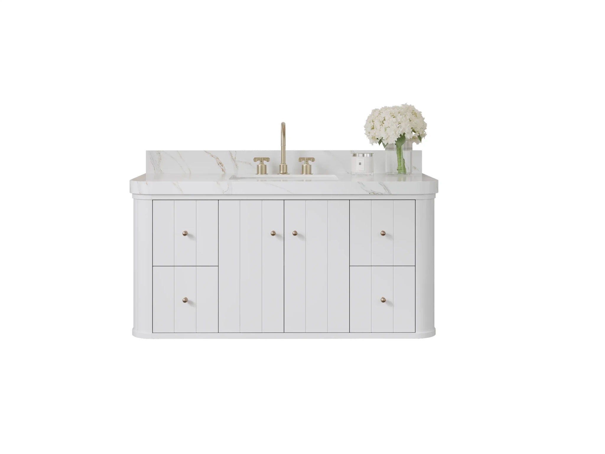 Houston Floating 48 in. W x 22 in. D Single Sink Bathroom Vanity - Willow Bath and Vanity