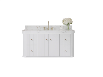Houston Floating 48 in. W x 22 in. D Single Sink Bathroom Vanity - Willow Bath and Vanity