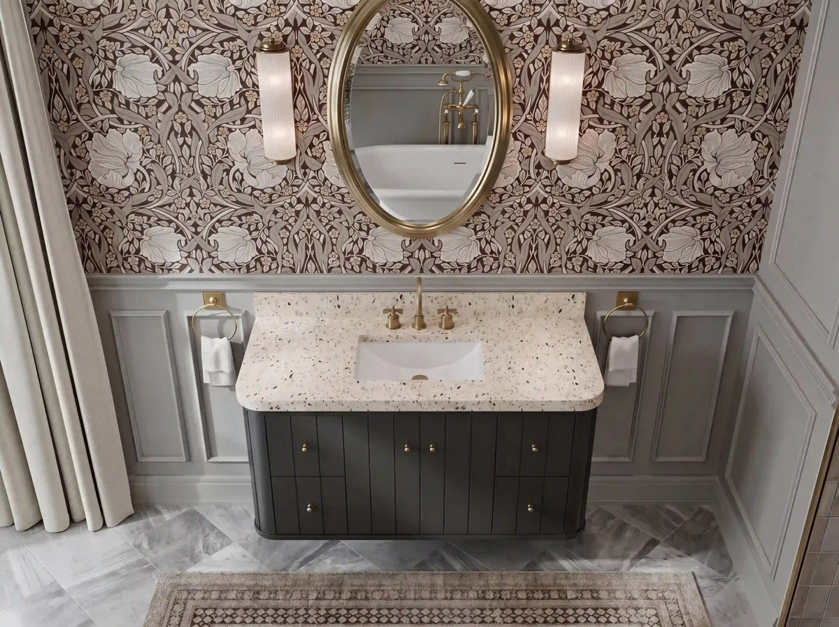 Houston Floating 48 in. W x 22 in. D Single Sink Bathroom Vanity - Willow Bath and Vanity