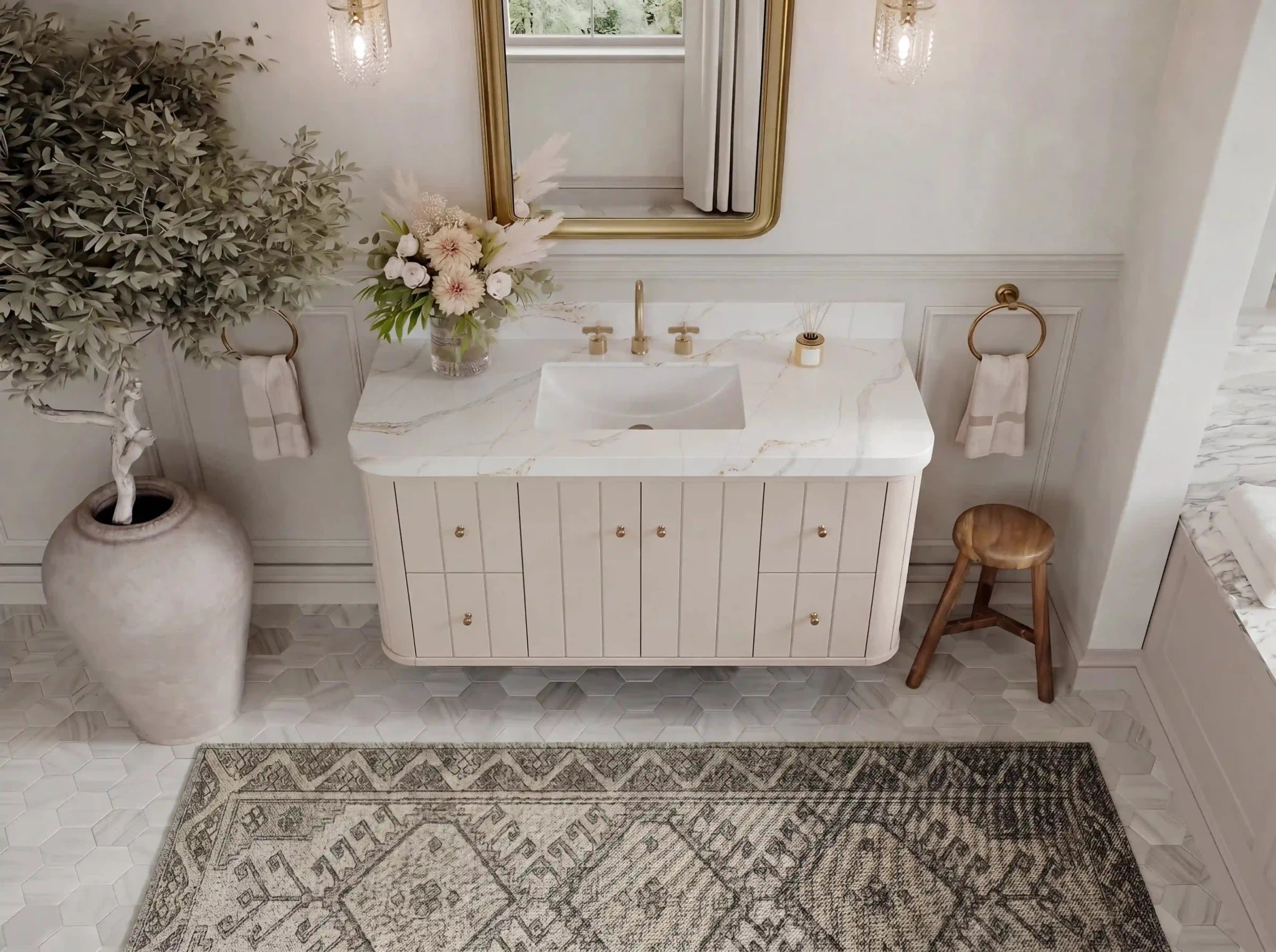 Houston Floating 48 in. W x 22 in. D Single Sink Bathroom Vanity - Willow Bath and Vanity
