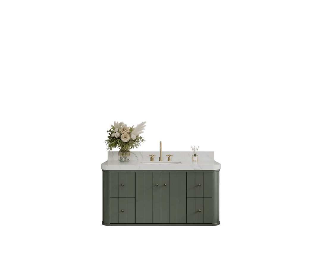 Houston Floating 48 in. W x 22 in. D Single Sink Bathroom Vanity - Willow Bath and Vanity