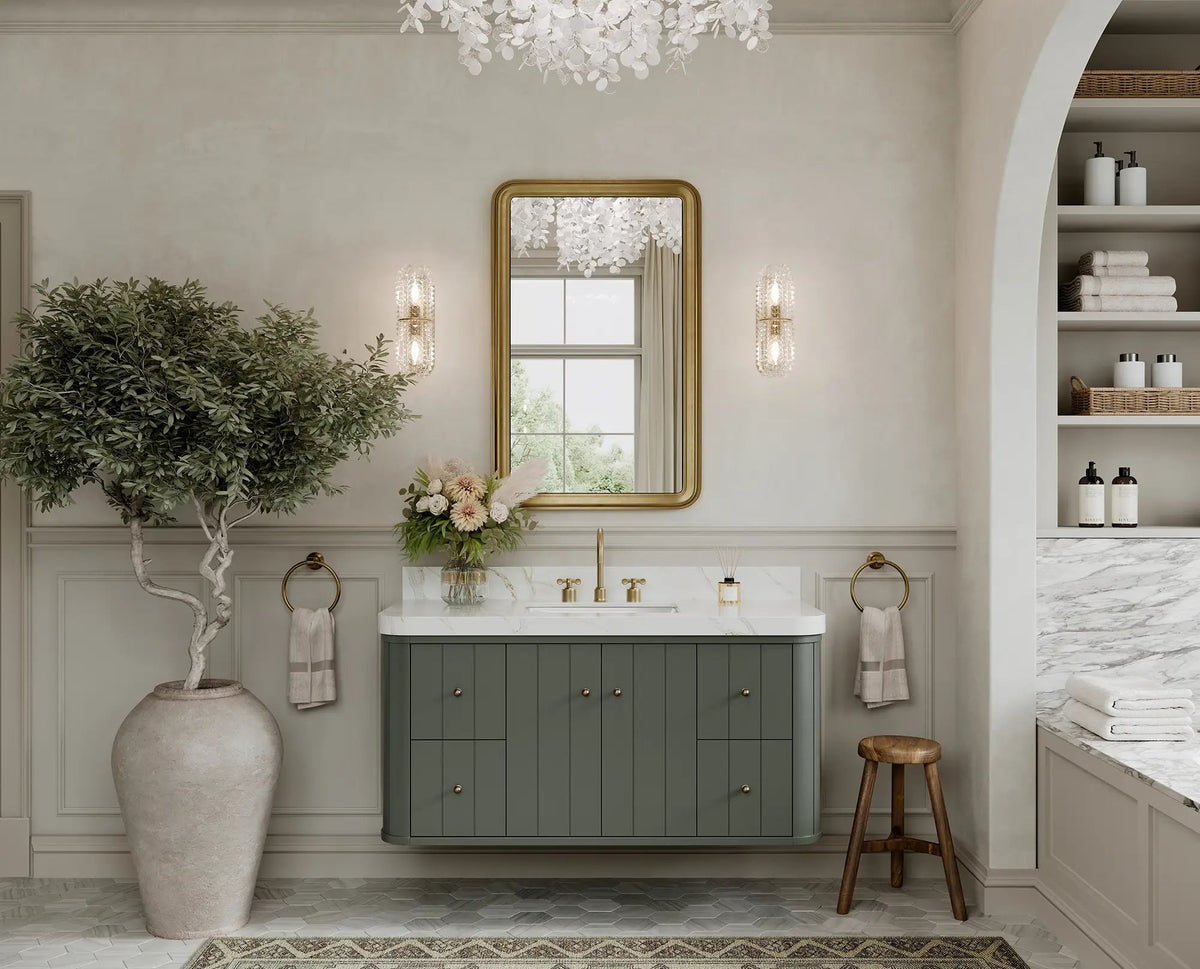 Houston Floating 48 in. W x 22 in. D Single Sink Bathroom Vanity - Willow Bath and Vanity