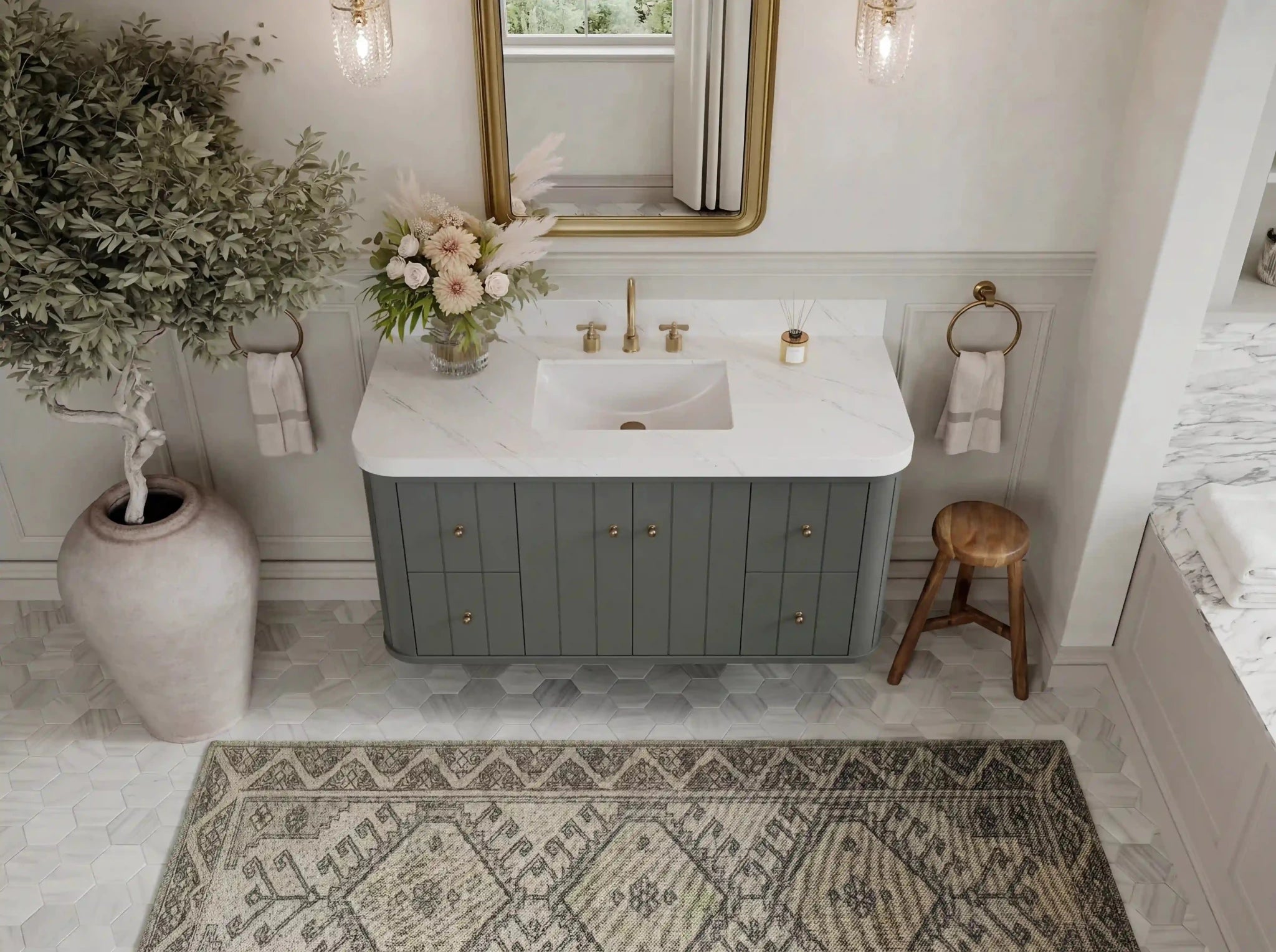Houston Floating 48 in. W x 22 in. D Single Sink Bathroom Vanity - Willow Bath and Vanity