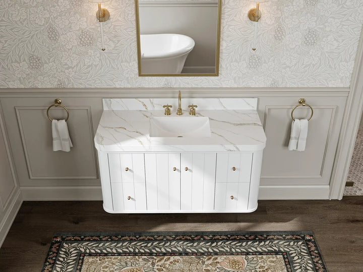 Houston Floating 48 in. W x 22 in. D Single Sink Bathroom Vanity - photo 6
