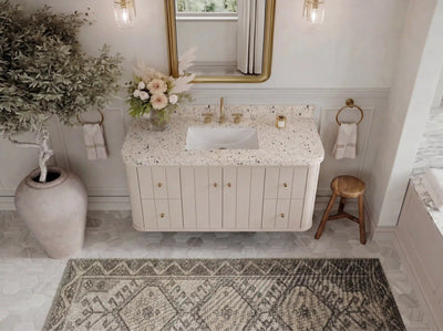 Houston Floating 48 in. W x 22 in. D Single Sink Bathroom Vanity - Willow Bath and Vanity